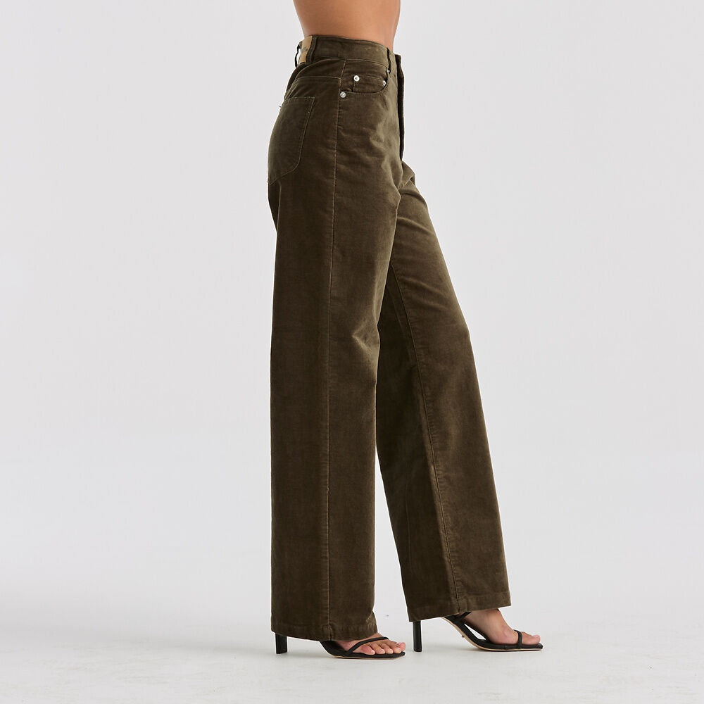 Riders By Lee Hi Wide Pant - Deep Olive