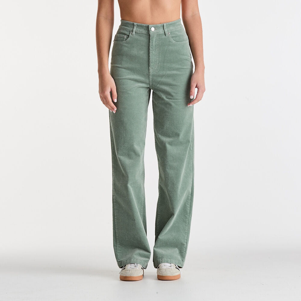 Riders By Lee Hi Wide Corduroy Pants - Moss Green