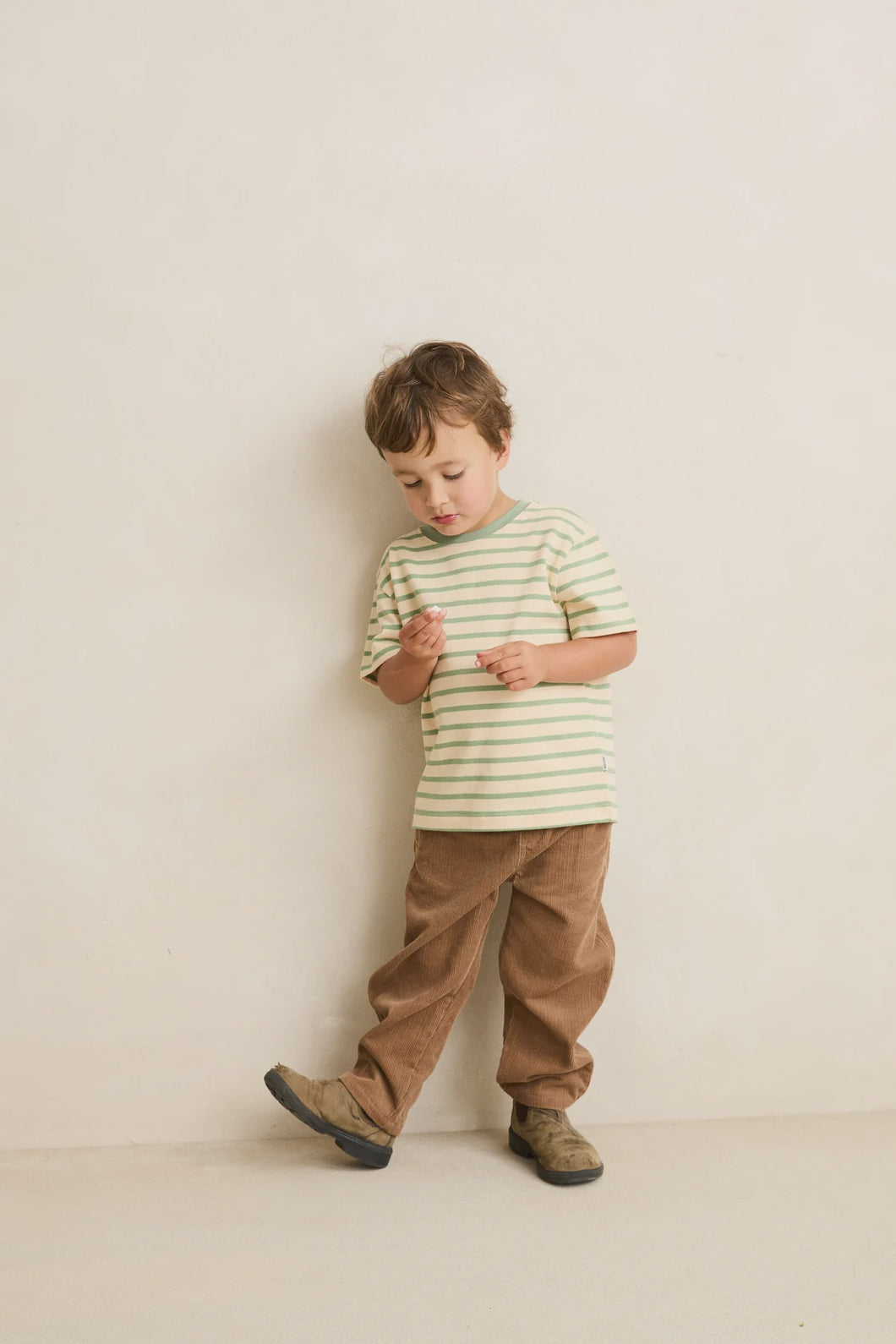 Rhythm Kids Vintage Stripe SS T-Shirt - Olive