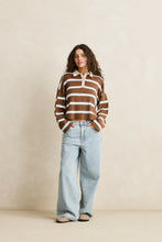 Load image into Gallery viewer, Rhythm Rugby Polo Knit Sweater - Brown
