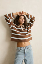 Load image into Gallery viewer, Rhythm Rugby Polo Knit Sweater - Brown
