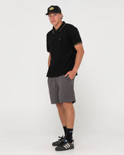 Load image into Gallery viewer, Rusty 19th Hole Tipped Short Sleeve Polo - Black/Olive
