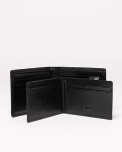 Rusty High River 2 Leather Wallet - Black