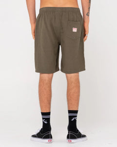 Rusty Overtone Linen Elastic Short -  Savanna