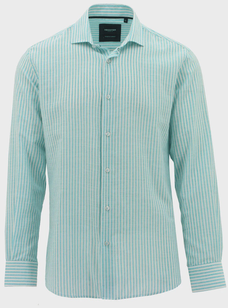 Daniel Hechter L/S Stripe Shirt - Green