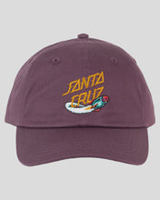 Load image into Gallery viewer, Santa Cruz Space Rocket Stack Dad Cap Unstructured Curved Peak Dad Cap - Maroon
