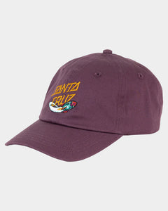 Santa Cruz Space Rocket Stack Dad Cap Unstructured Curved Peak Dad Cap - Maroon