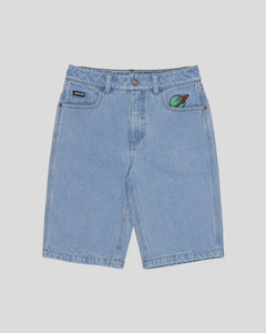 Santa Cruz Space Rocket Stack Jean Short - Mid Blue