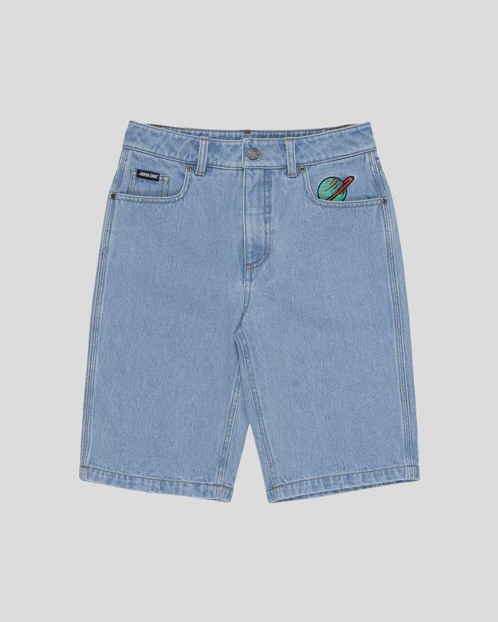 Santa Cruz Space Rocket Stack Jean Short - Mid Blue