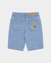 Load image into Gallery viewer, Santa Cruz Space Rocket Stack Jean Short - Mid Blue
