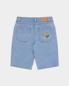 Santa Cruz Space Rocket Stack Jean Short - Mid Blue