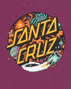 Santa Cruz Space Dot Rocket Tee (8-12) - Maroon