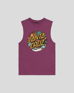 Santa Cruz Space Dot Front Muscle - Maroon