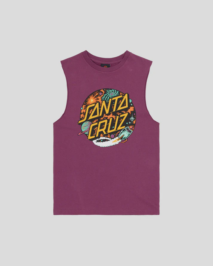 Santa Cruz Space Dot Front Muscle - Maroon