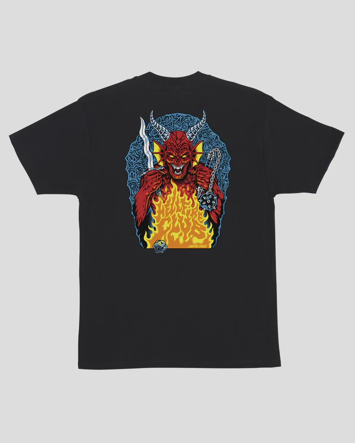 Santa Cruz x Stranger Things Hellfire Pit Tee - Black