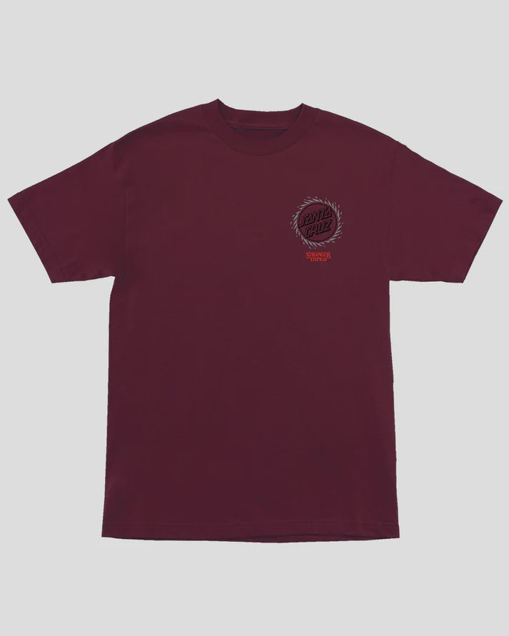 Santa Cruz x Stranger Things Hellfire Pit Tee - Maroon