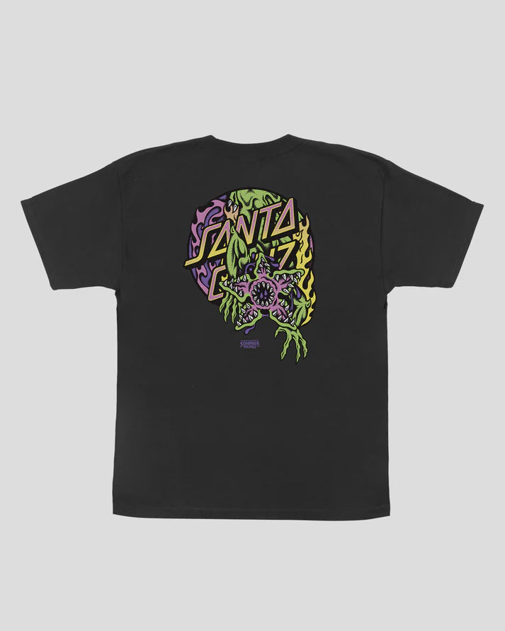 Santa Cruz x Stranger Things Demogorgon Dot Youth T-shirt - Black