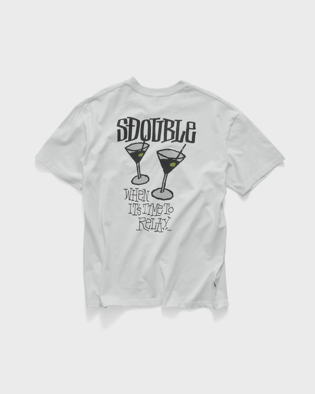 S Double Time to Relax SS Tee - White