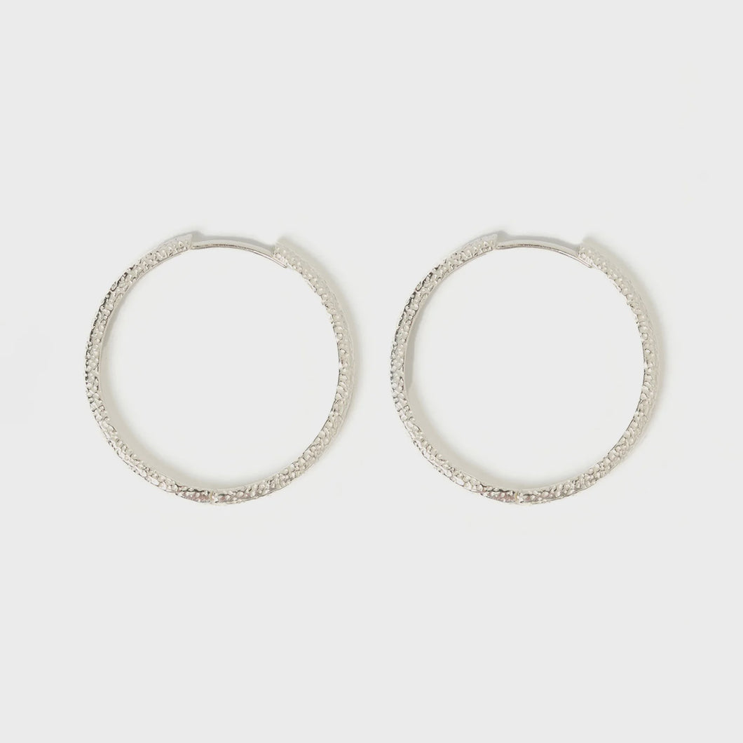 Arms Of Eve Sebastian Silver Hoop Earrings