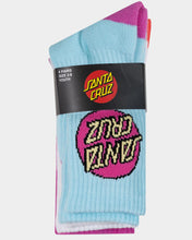Load image into Gallery viewer, Santa Cruz Other Dot Crew Sock 4 Pack - Aqua-Pink-White
