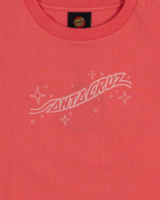 Load image into Gallery viewer, Santa Cruz Winged Moon Strip Centre Short Sleeve Crop tee - Rose
