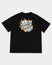 Load image into Gallery viewer, Santa Cruz Flaming Dice Flash Tee - Black
