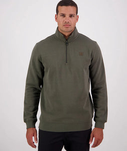 Swanndri Fundamentals Quarter Zip - Dark Olive