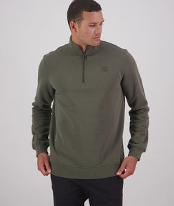 Swanndri Fundamentals Quarter Zip - Dark Olive