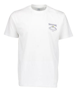 Swanndri Calling Printed T-Shirt - White/Navy/Amber