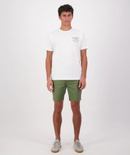 Load image into Gallery viewer, Swanndri Calling Printed T-Shirt - White/Navy/Amber

