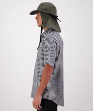 Load image into Gallery viewer, Swanndri Explorer Crushable Sun Hat - Olive/Black
