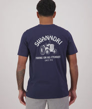 Load image into Gallery viewer, Swanndri All Cylinders T-Shirt - Navy/Ecru

