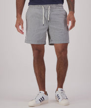 Load image into Gallery viewer, Swanndri Seaview Stripe Shorts - Navy/White Stripe
