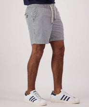 Load image into Gallery viewer, Swanndri Seaview Stripe Shorts - Navy/White Stripe
