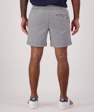 Load image into Gallery viewer, Swanndri Seaview Stripe Shorts - Navy/White Stripe
