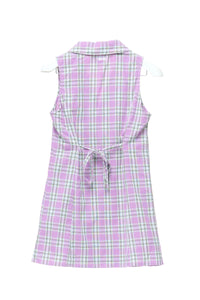 Stussy Check Tie Back Dress - Orchid