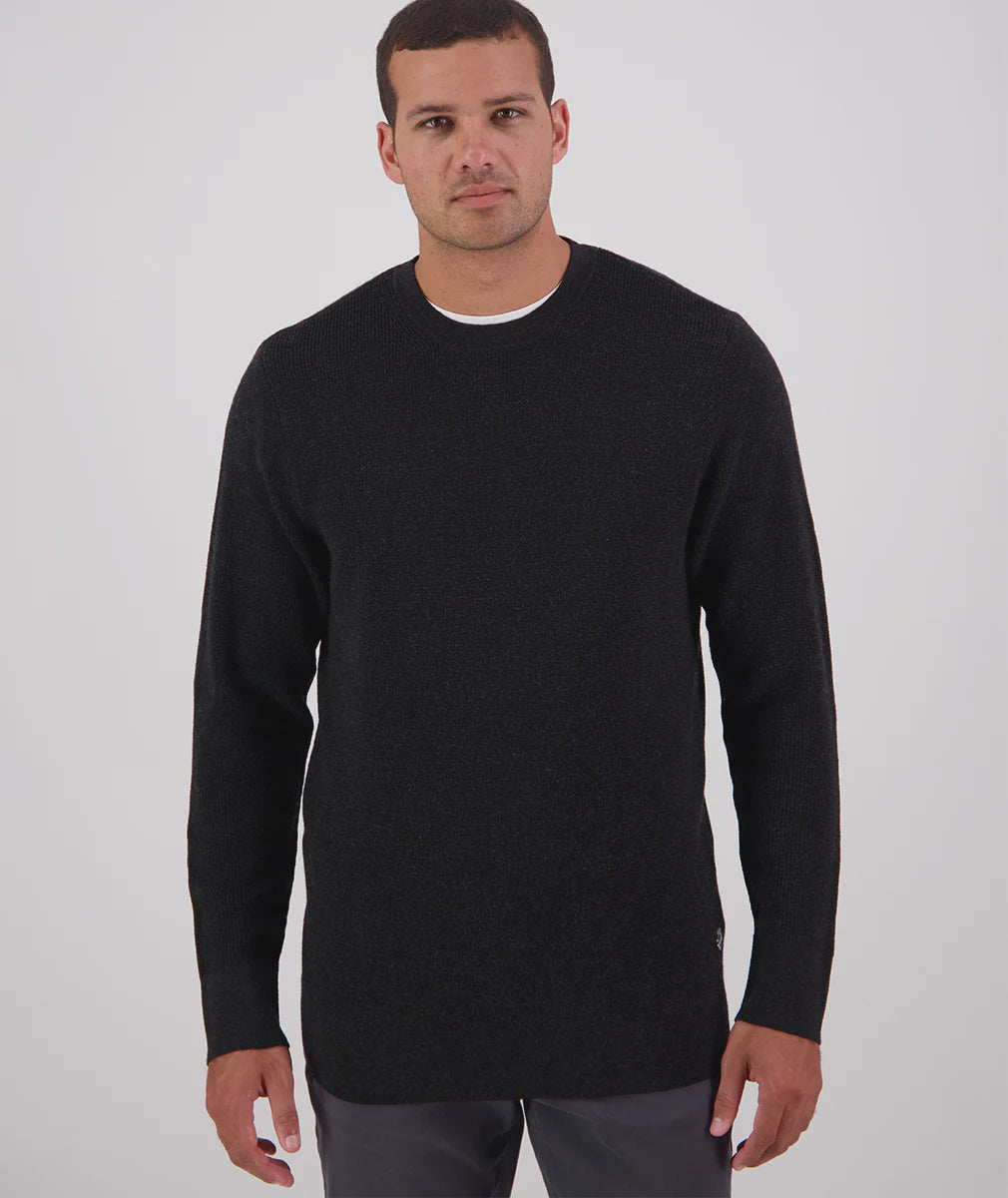 Swanndri Otahu River Merino Crew - Black