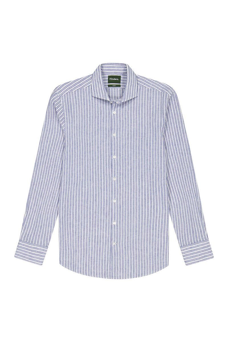 Flinders Winton Linen Shirt - Steel