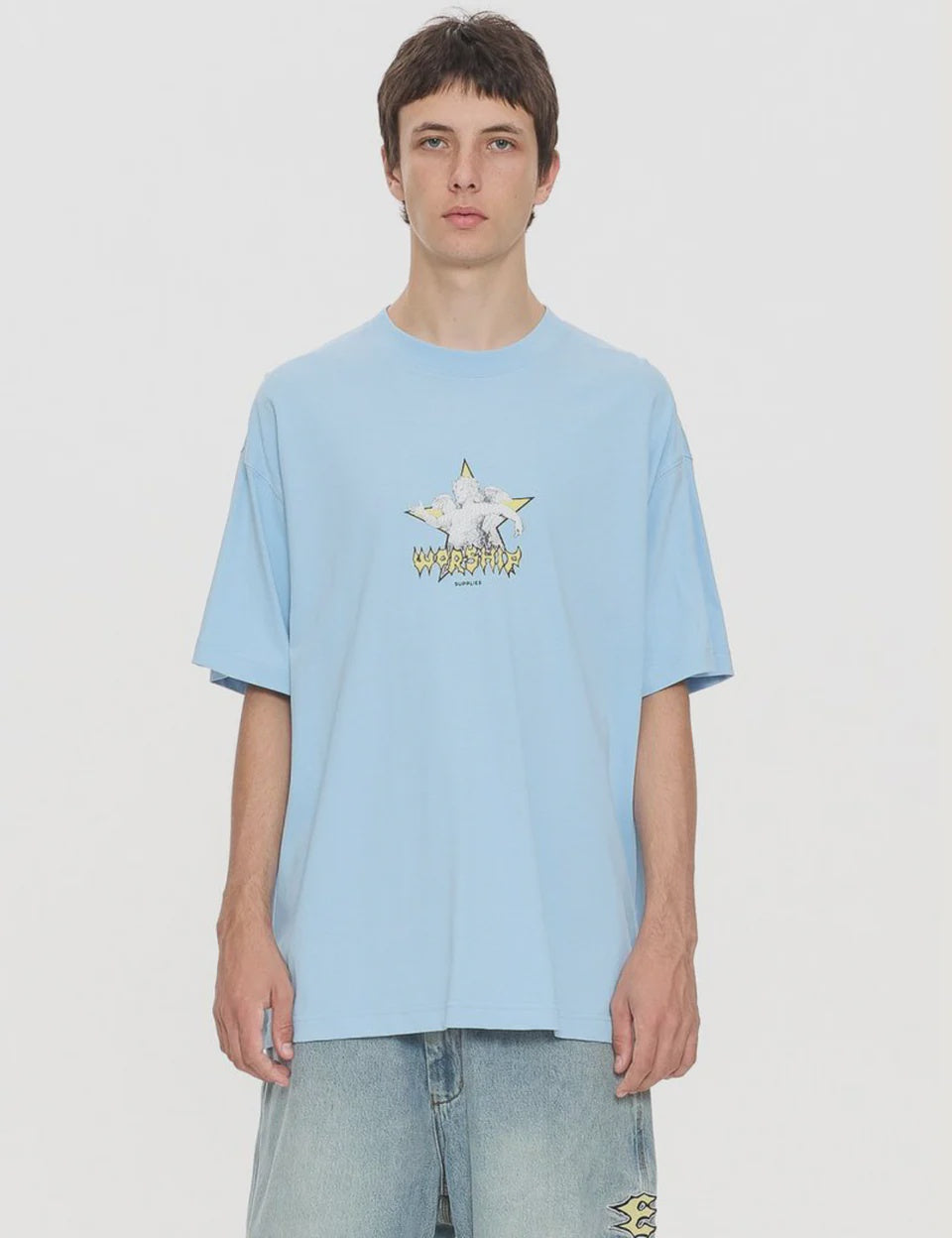 Worship Dreamers Oversize Tee - Willow Blue