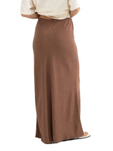 Load image into Gallery viewer, Rhythm Nadia Bias Cut maxi Skirt - Chocolate
