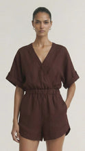 Load image into Gallery viewer, Staple The Label Rhodes Wrap Playsuit - Chocolate
