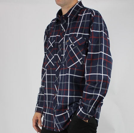 Swanndri Full Button Egmont Brushed Cotton Shirt - Navy