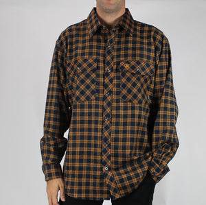 Swanndri Full Button Egmont Brushed Cotton Shirt - Toffee