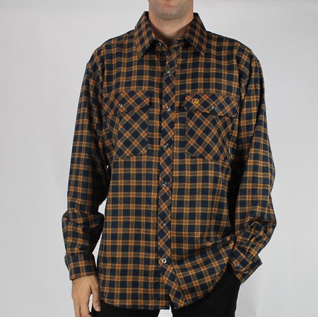 Swanndri Full Button Egmont Brushed Cotton Shirt - Toffee