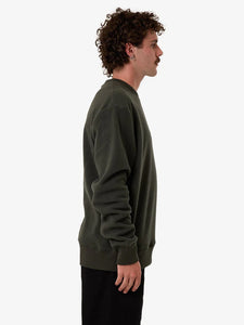 Thrills Solace Of Nature Oversize Polar Fleece Crew - Oil Green