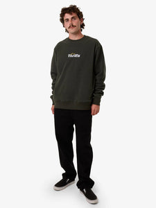 Thrills Solace Of Nature Oversize Polar Fleece Crew - Oil Green