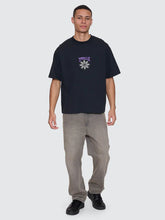 Load image into Gallery viewer, Thrills Stagger Box Fit Oversize Cropped Tee - Washed Black
