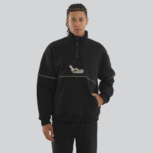 Load image into Gallery viewer, Thrills Between Chaos And Calm Quarter Zip Fleece - Black
