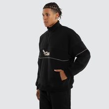 Load image into Gallery viewer, Thrills Between Chaos And Calm Quarter Zip Fleece - Black
