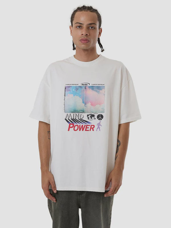 Thrills Method Box Fit Oversize Tee - Dirty White